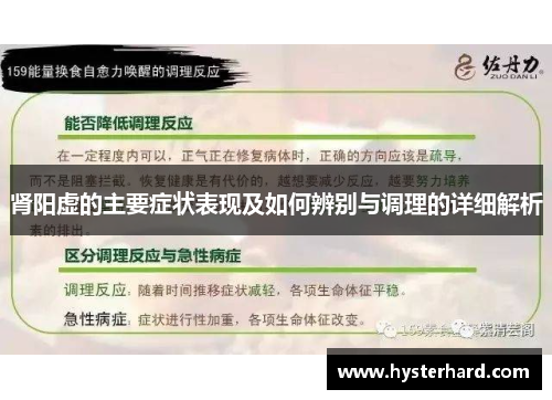 肾阳虚的主要症状表现及如何辨别与调理的详细解析